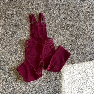 Burgundy Corduroy 6x Overalls